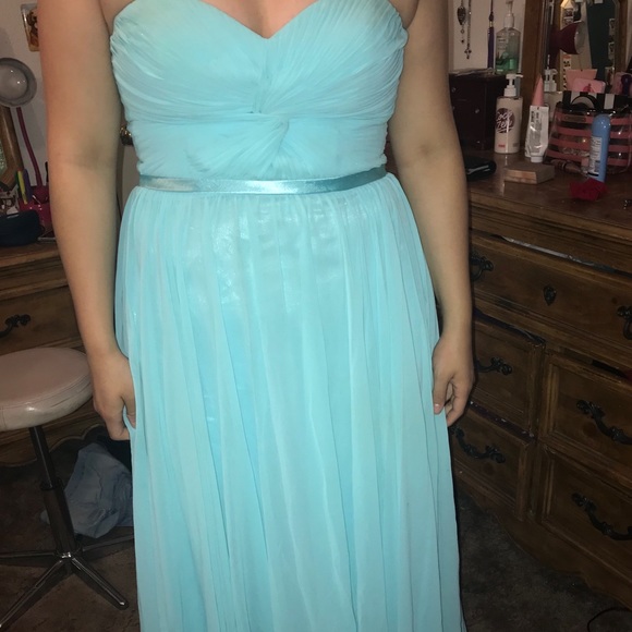 Light blue strapless prom/formal dress - Picture 7 of 8